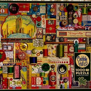 Cobble Hill Puzzle - Vintage Sewing Notions - 1000 Pieces